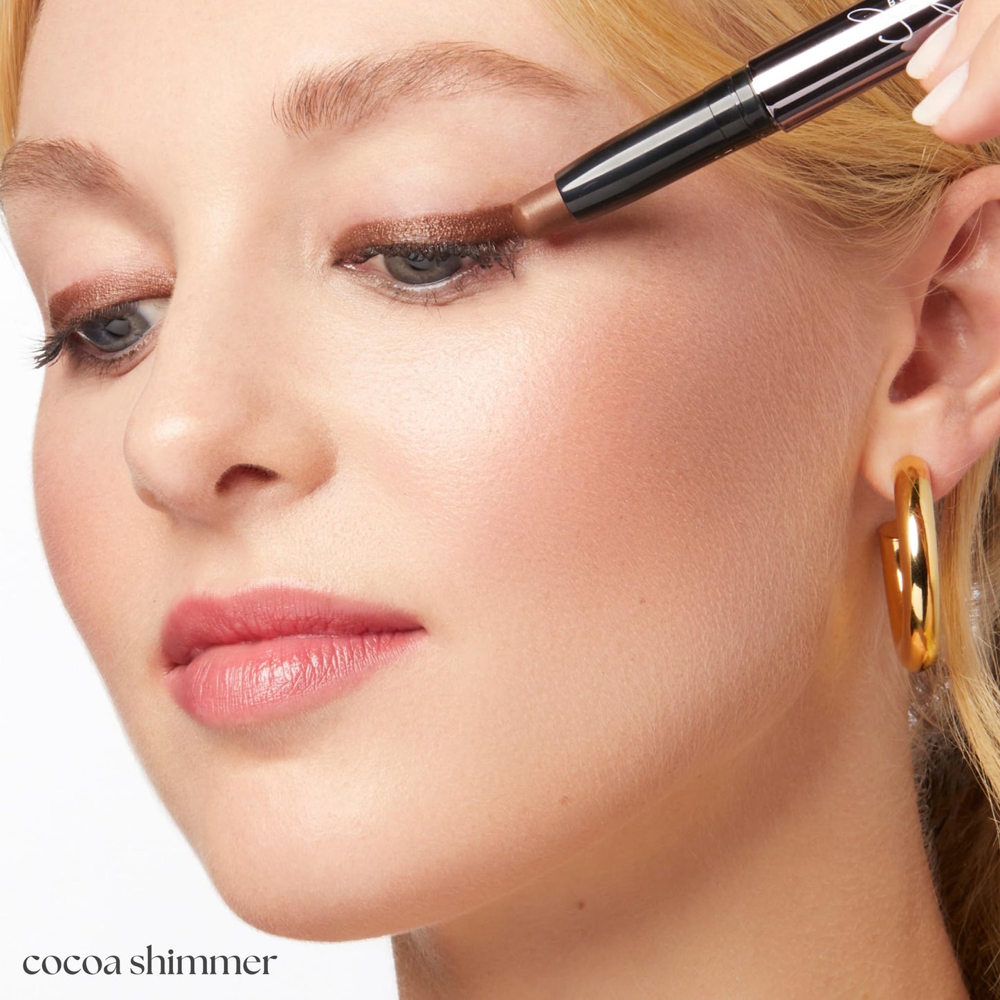 Julep Eyeshadow 101 Cream-to-Powder Waterproof Shadow Stick - Cocoa Shimmer - Long-Lasting, Crease-Proof, Chocolate Brown Shimmer Cream Eyeshadow