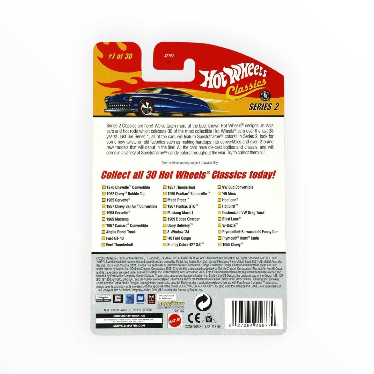 Hot Wheels Classic Series 2: 1967 Camaro Convertible