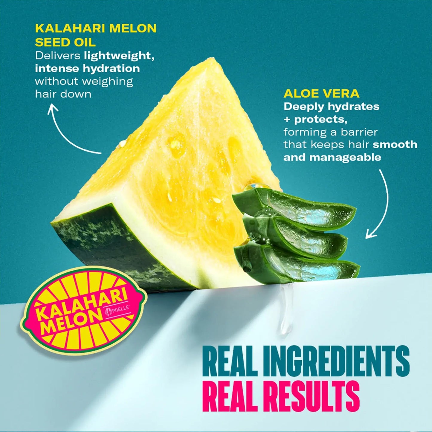 Mielle Organics Curl Forming Glaze - Kalahari Melon & Aloe Vera Deep Hydration Styling Gel for Dry, Curly and Textured Hair - Enhances Curl Definition