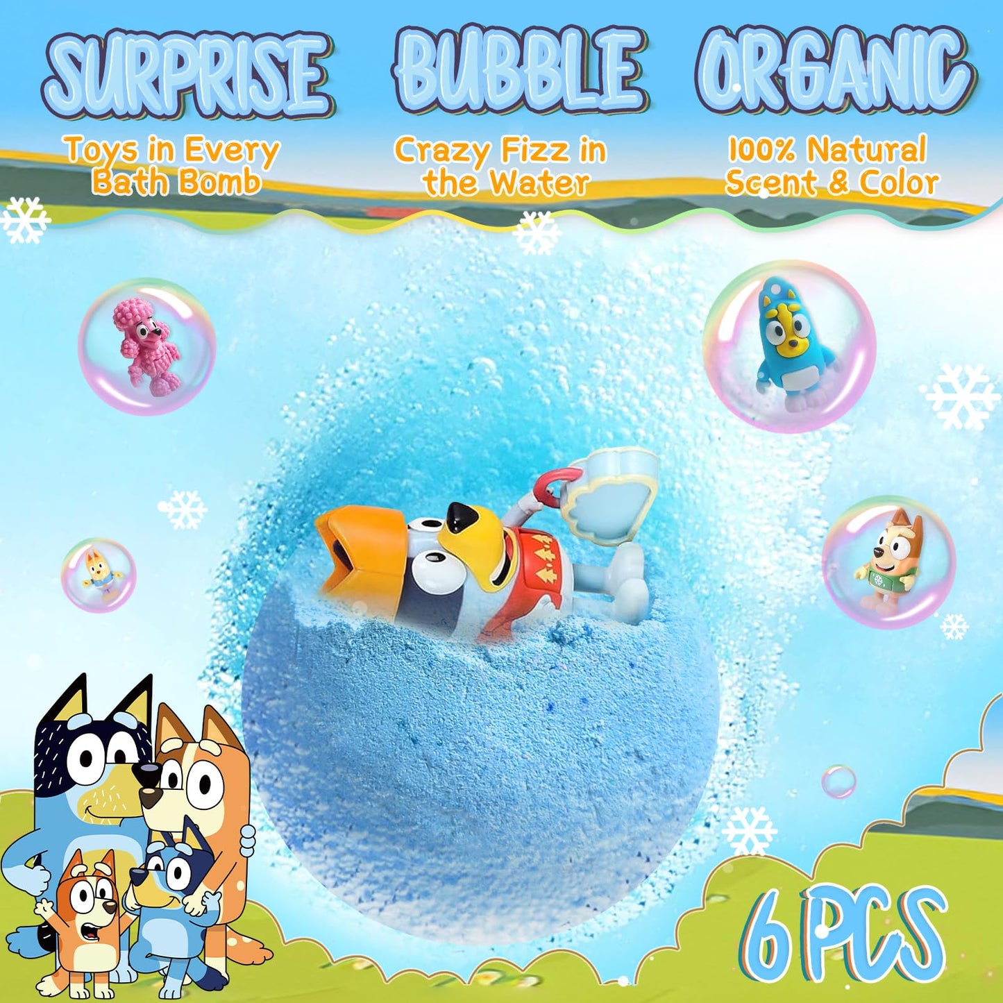 Bath Bombs for Kids: XXL Bath Bombs with Surprise Inside, Organic Bath Bombs Rich in Natural Essential Oils, Kids Bath Bombs Gift Set for Dry Skin…