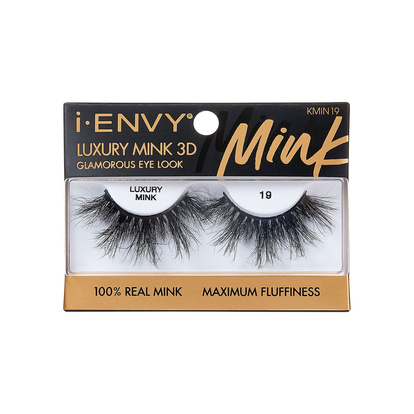 i-ENVY False Lashes Luxury Mink Collection Eyelashes 100% Real Mink Glamorous Eye Look Lashes Maximum Fluffiness 3D Multi-Curl Angle