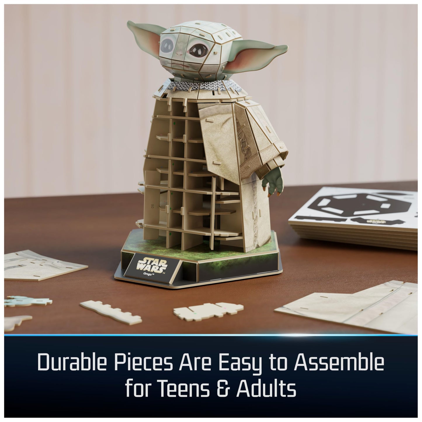 4D Build Star Wars Grogu 3D Model Kit – 103-Piece Puzzle & Collectible, Desk Decor, Building Toy for Teens & Adults Ages 12+