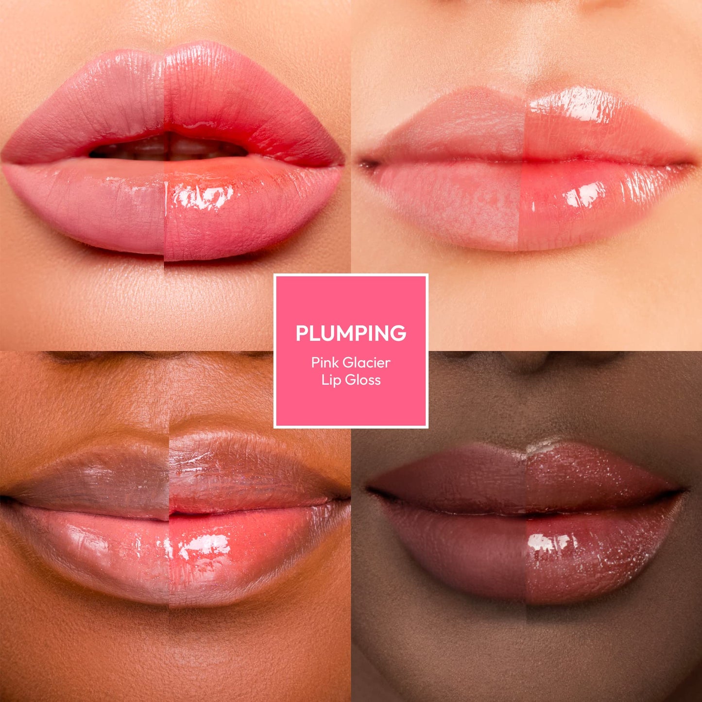 Ruby Kisses Plumping Lip Gloss - Hydrating, Voluminous, High-Shine, Cruelty-Free Lip Plumper, Smoothing, Instinct Lip Maximizer, 4 Colors, 0.15 FL oz.