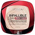 L'Oreal Paris Makeup Infallible Fresh Wear Foundation in a Powder, Up to 24H Wear, Waterproof, Pearl, 0.31 oz.