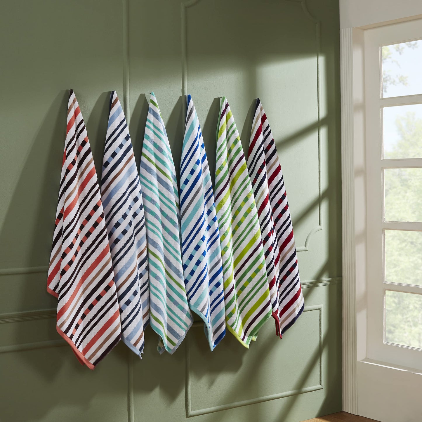 Superior Oversized 2-Piece Beach Towel Set - Quick Drying Cotton Beach Towels, Cape May Striped Summer Towel for Beach, Pool, and Jacuzzi Swim Towel…