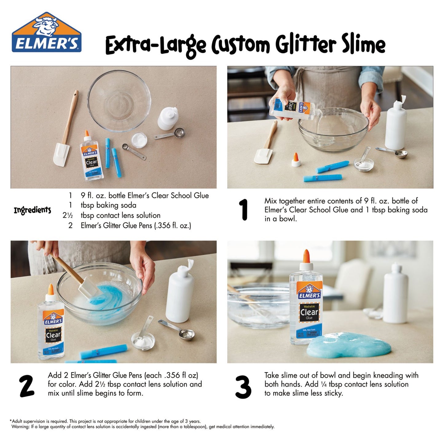 Elmer's washable clear glue 4 count