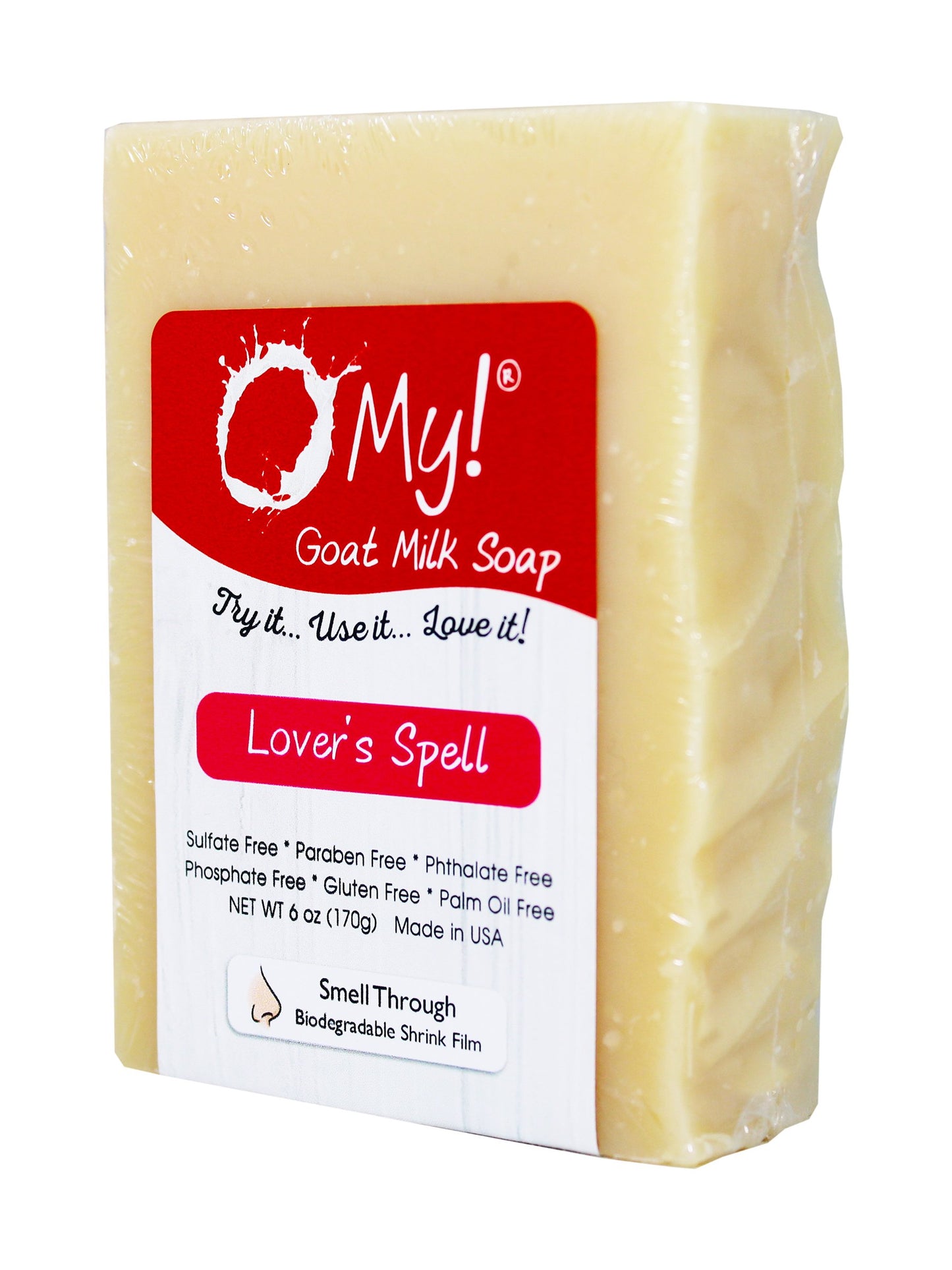 O My! Goat Milk Soap :: All Natural Hand, Face & Body Soap, 6 Oz. Bar :: Handmade in USA with Farm Fresh Goat's Milk :: Lightly Scented, Non Drying
