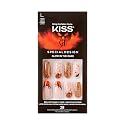 KISS Special Design Halloween Fake Nails, Glow-In-The-Dark, Style ‘Wicked’, with Pink Gel Nail Glue, Mini Nail File, Manicure Stick, & 28 False Nails Beauty & Personal Care KISS