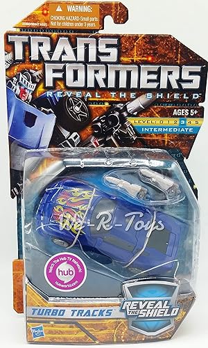 Hasbro Year 2010 Transformers "Reveal The Shield" Series Deluxe Class 6 Inch Tall Robot Action Figure - TURBO TRACKS with 2 Converting Blasters…
