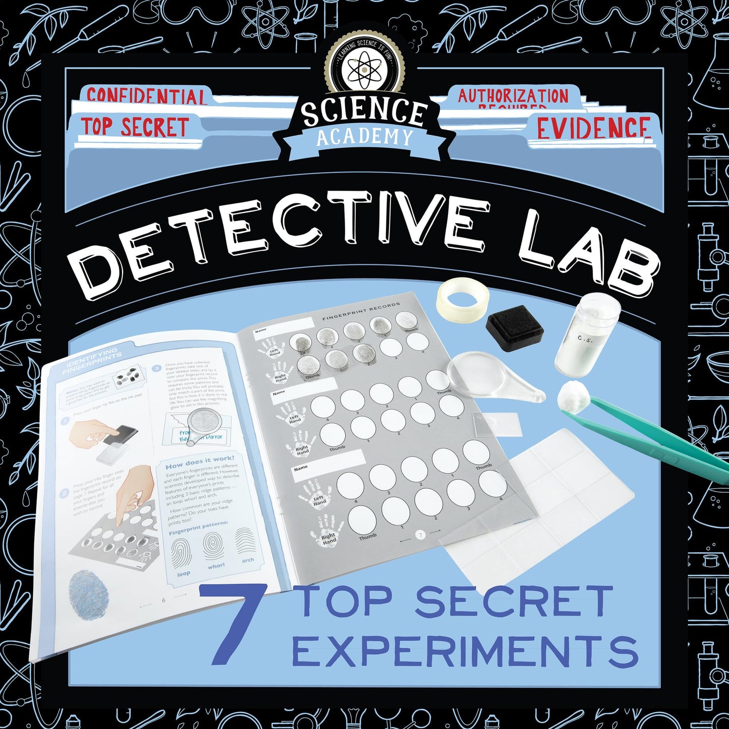 MindWare Science Academy Detective Lab – Forensic Science Kit for Kids Ages 8-12 with 7 Crime Scene & Investigation Experiments