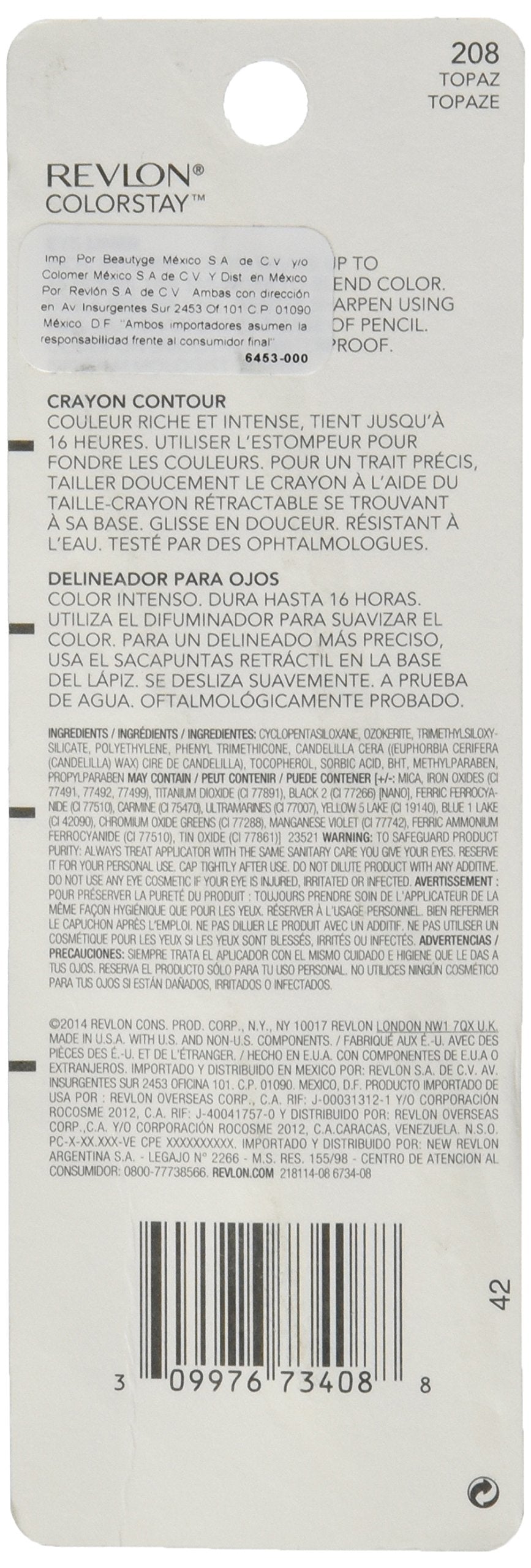 Revlon ColorStay Eyeliner, Topez/208, 0.01 Ounce