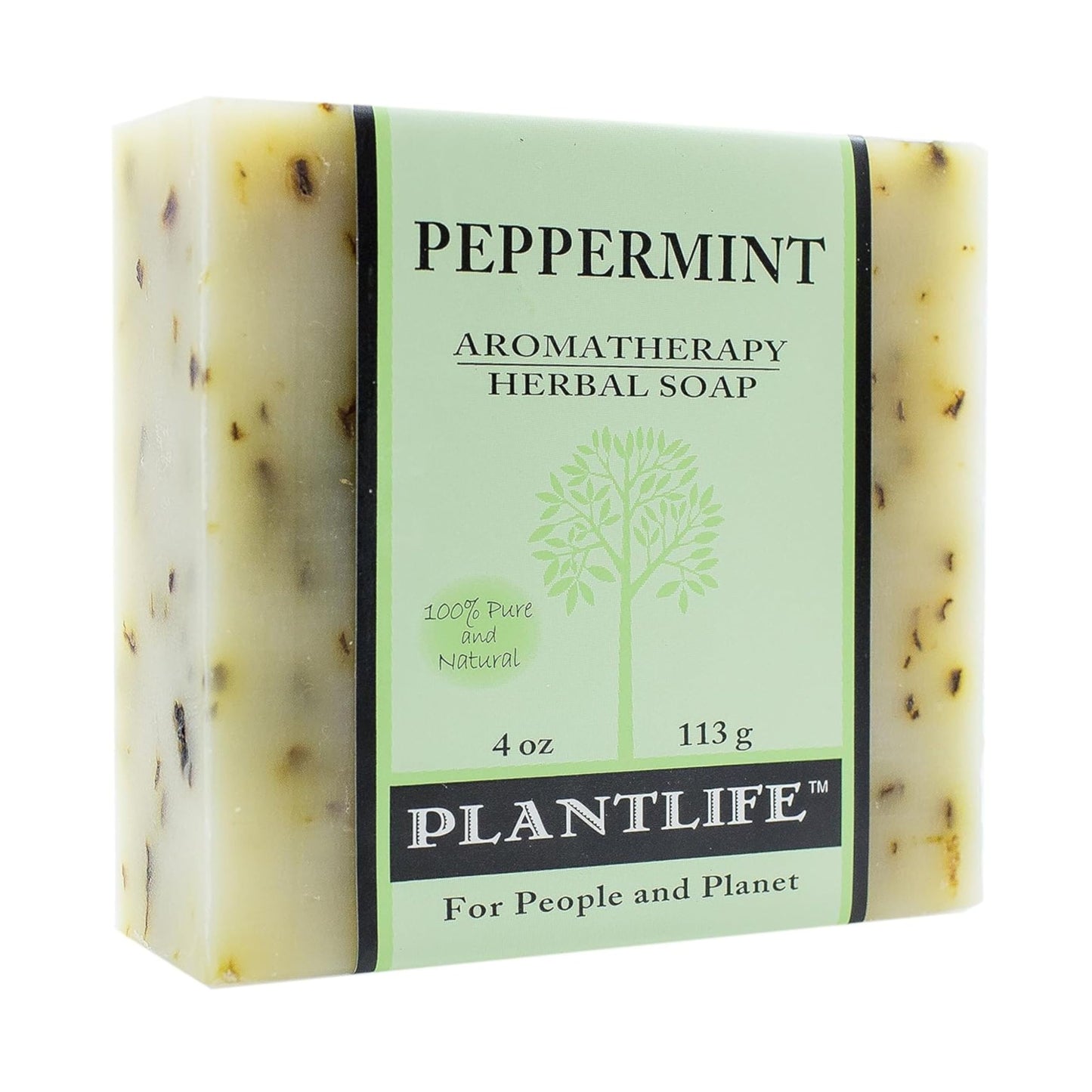 Plantlife Peppermint Bar Soap - Moisturizing and Soothing Soap for Your Skin - Hand Crafted Using Plant-Based Ingredients - Made in California 4oz Bar