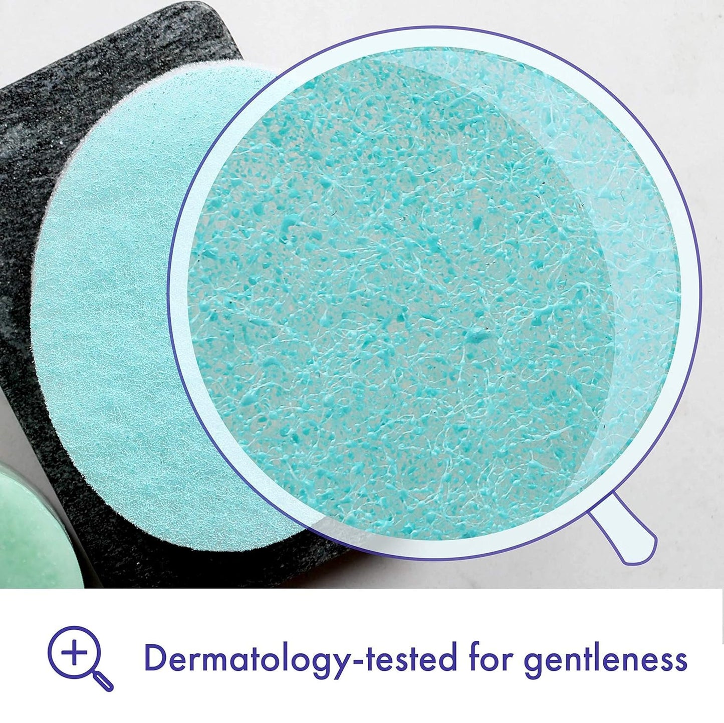 Buf-Puf Body Sponge, Bath Sponge, Dermatologist Developed, Cleanses Skin of Dirt, and Excess Oil, Reusable, Exfoliating, 6 Count
