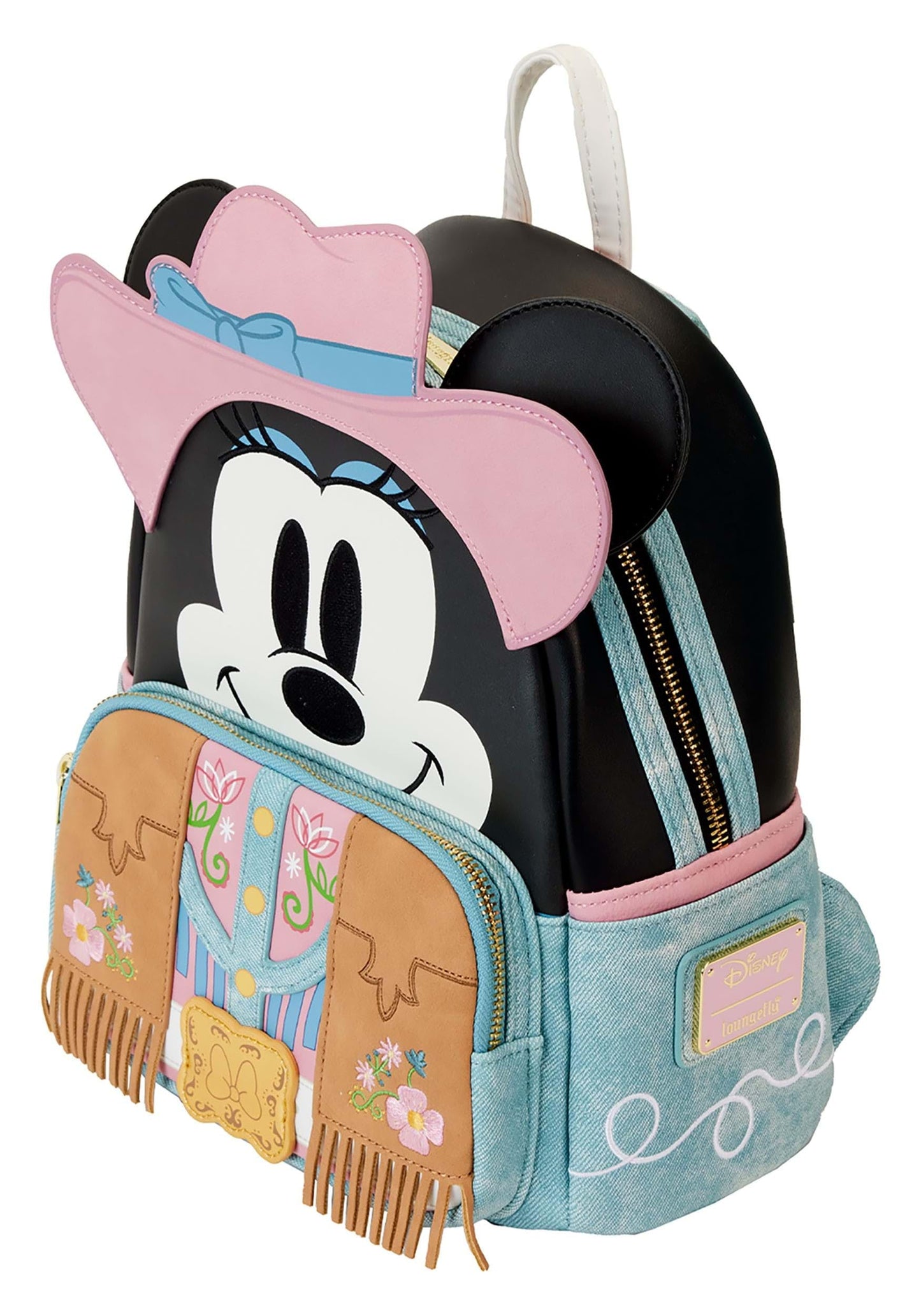 Loungefly Disney Western Minnie Mouse Cosplay Mini Backpack | Minnie Mouse Backpacks Standard