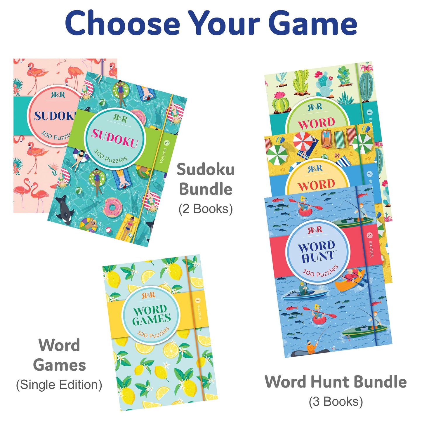 R&R Pocket Sudoku Puzzle Books, Compact Travel Size Sudoku Books - Ideal for Relieve Stress, Boost Your Mood, Relax at Home and Office Breaks