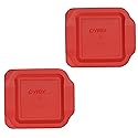 Pyrex 222-PC 2qt Red Food Storage Replacement Lid (2-Pack) - Made in USA