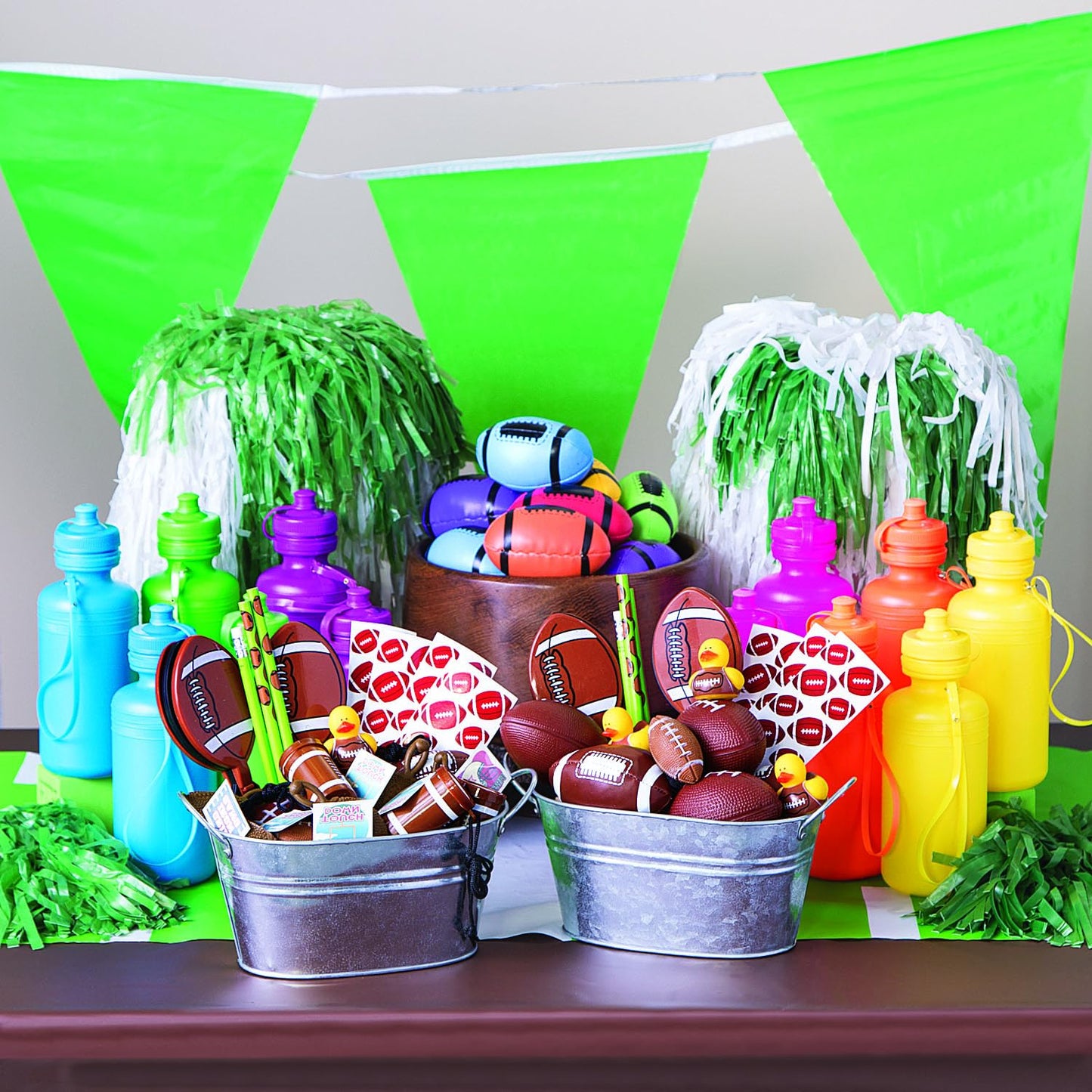 Fun Express Kids Water Bottles Bulk 12 Pack - Plastic 18 oz Leak Proof Squeeze Bottles with Pop Top Lids & Straps | Perfect for School, Sports Teams