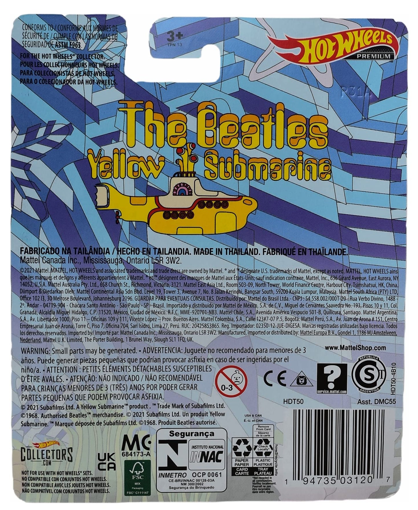 Hot Wheels The Beatles Yellow Submarine