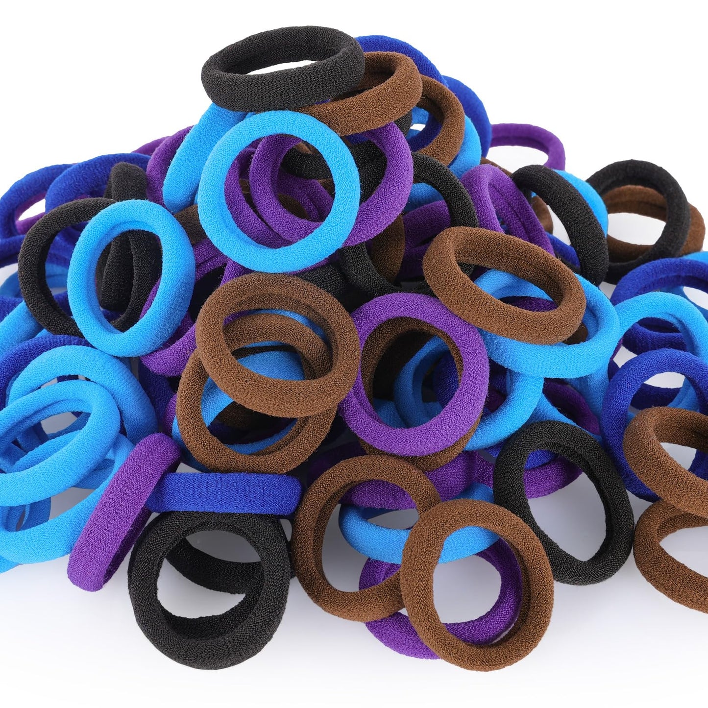 QRTVI 120 Pcs Baby Hair Ties, Cotton Toddler Hair Ties for Girls and Kids, Multicolor Small Seamless Hair Bands Elastic Ponytail Holders(Dark) Beauty and Personal Care QRTVI Default Title