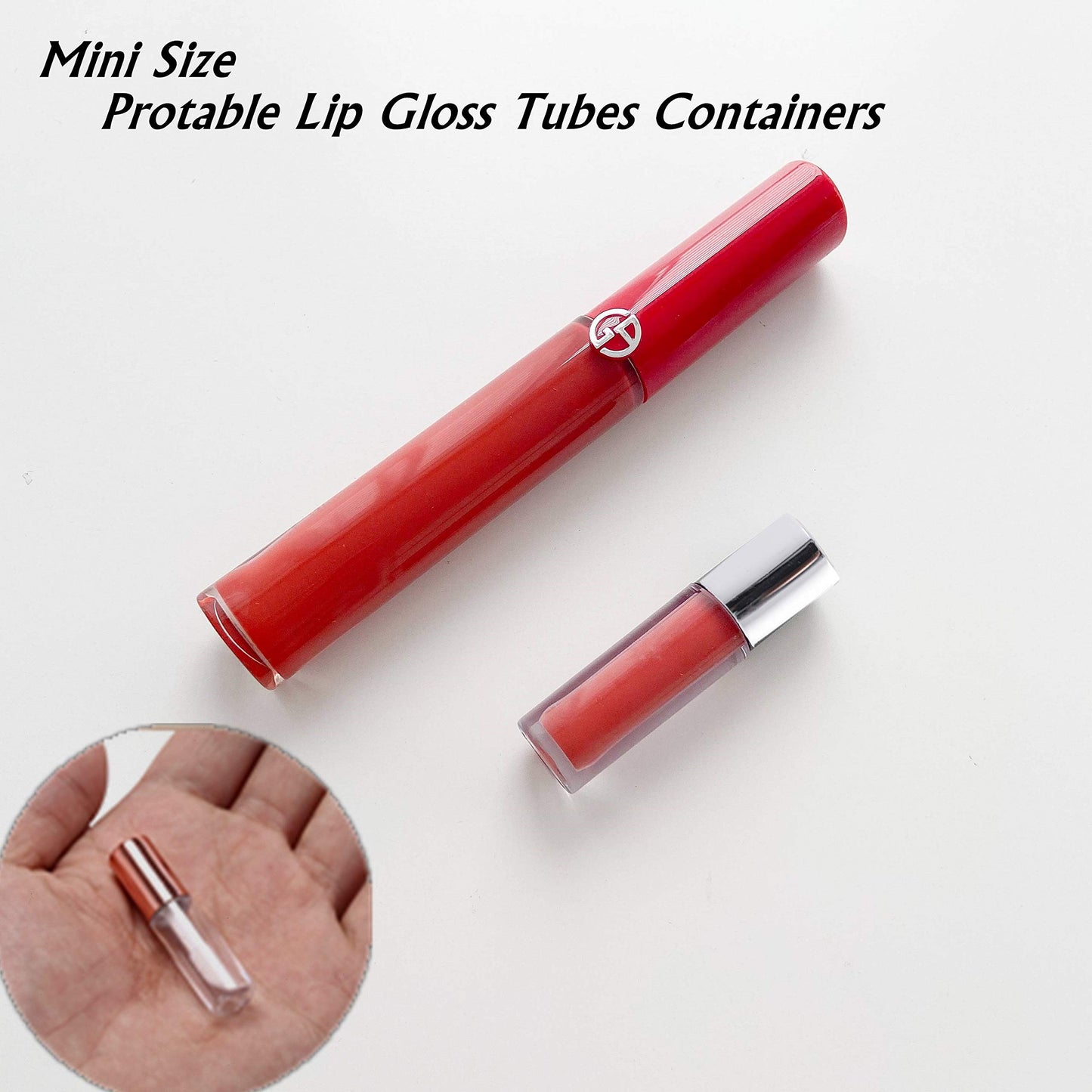 Yosoo 45Pcs Reusable Lipstick Bottle, 1.2ML Empty Lip Gloss Tubes Clear Mini Handmade Containers for Lip Balm DIY Cosmetic Storage Travel Use