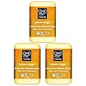 One With Nature Dead Sea Salt Lemon Sage Soap 7oz 3-Pack - Purifying and Exfoliating Soap Bar with Dead Sea Minerals for Face & Body, for Men & Women