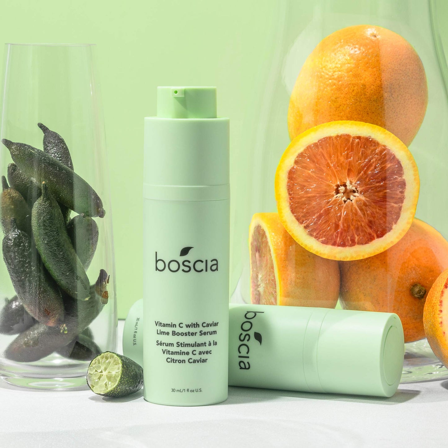 boscia Vitamin C with Caviar Lime Booster Serum - Vegan, Cruelty-Free, Natural & Clean Skin Care - Vitamin C Serum with AHA-Rich Caviar Limes