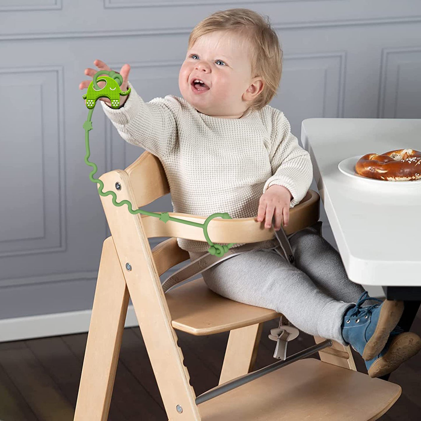 RTMOK Silicone Baby Toy Straps & Pacifier Clips for Car Seat, Stroller, High Chair, Crib, Teether & Rocking Chair Accessories