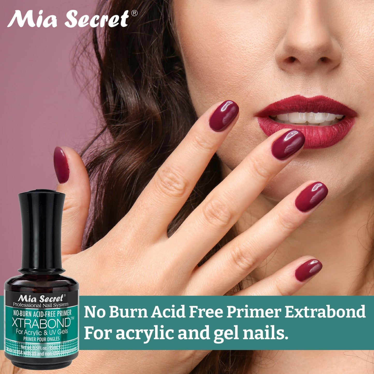Mia Secret XTRABOND No-Burn Acid-free Primer 1/2 oz. for Acrylic and UV Gels Beauty & Personal Care Mia Secret