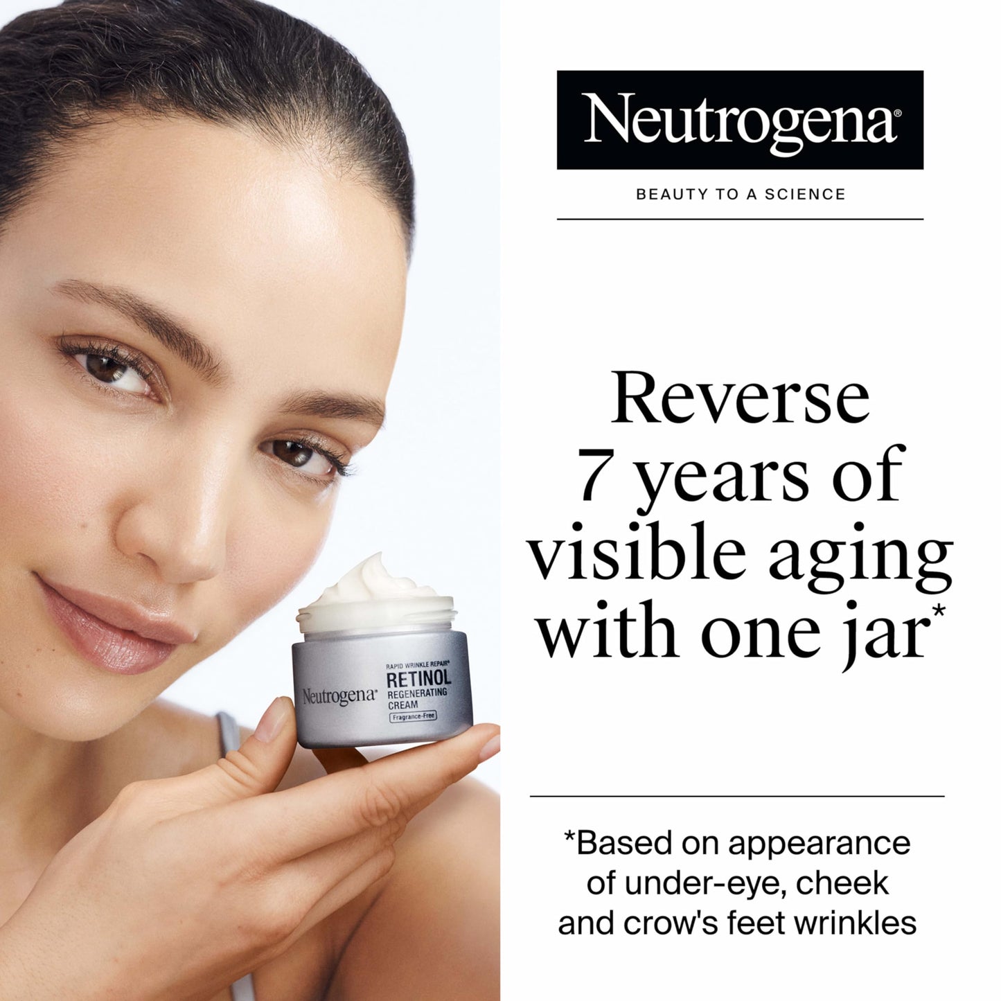 Neutrogena Rapid Wrinkle Repair, Retinol Face Moisturizer, Daily Anti-Aging Neck & Face Cream with Hyaluronic Acid, Retinol Cream, Fragrance-Free
