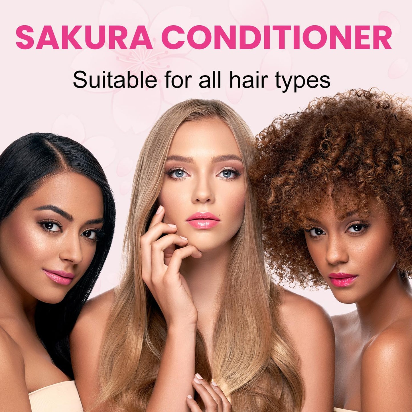 Sakura Shampoo + Conditioner Set, Japanese Shampoo,with Cherry Blossom Extract & Vitamin E, Clarifying - Volumizing Clarifying, Hydrating