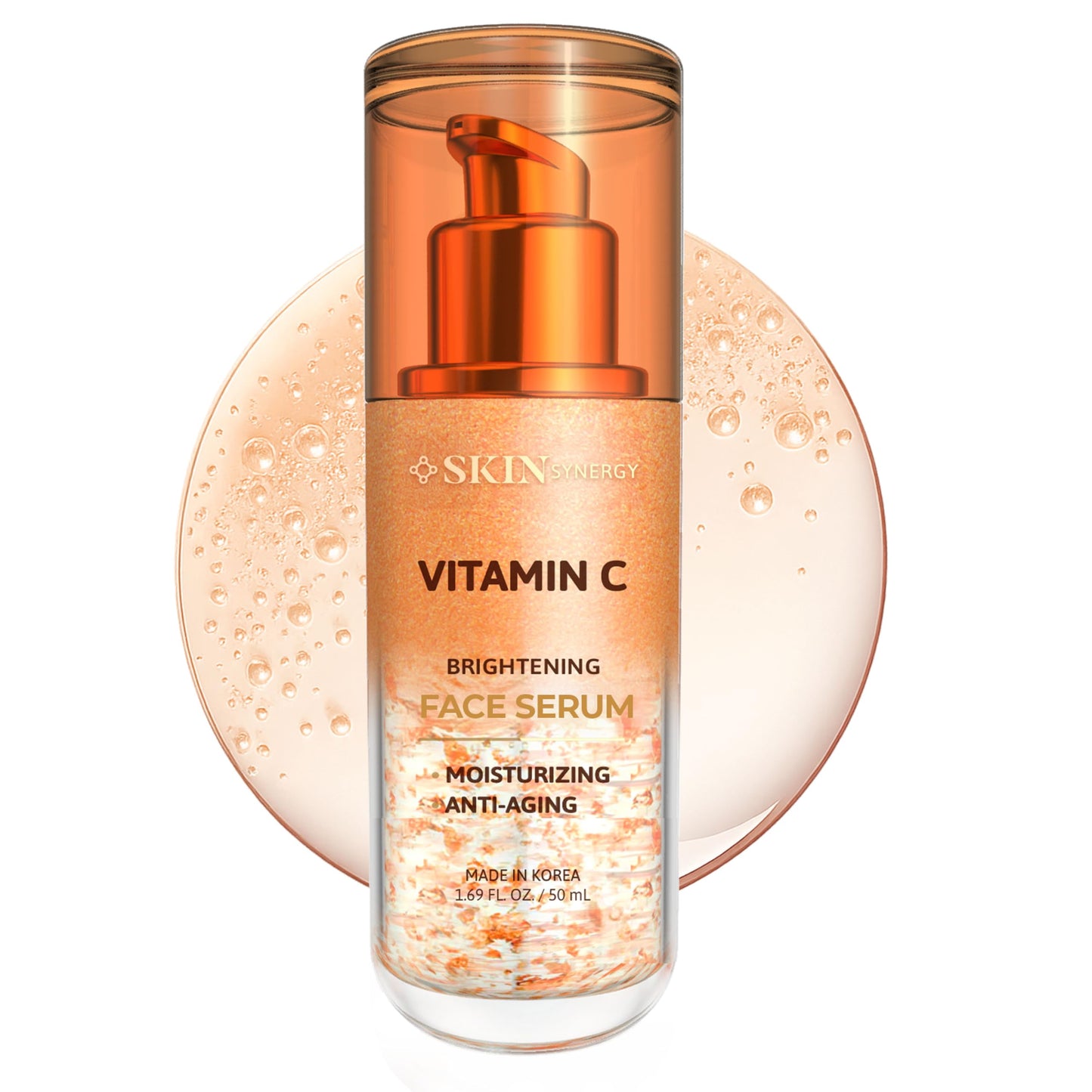 Skin Synergy Vitamin C Face Serum - Revitalizes Dull, Uneven Skin & Supports Youthful Glow - Dermatologist Tested, Anti-Aging, Korean Skin Care