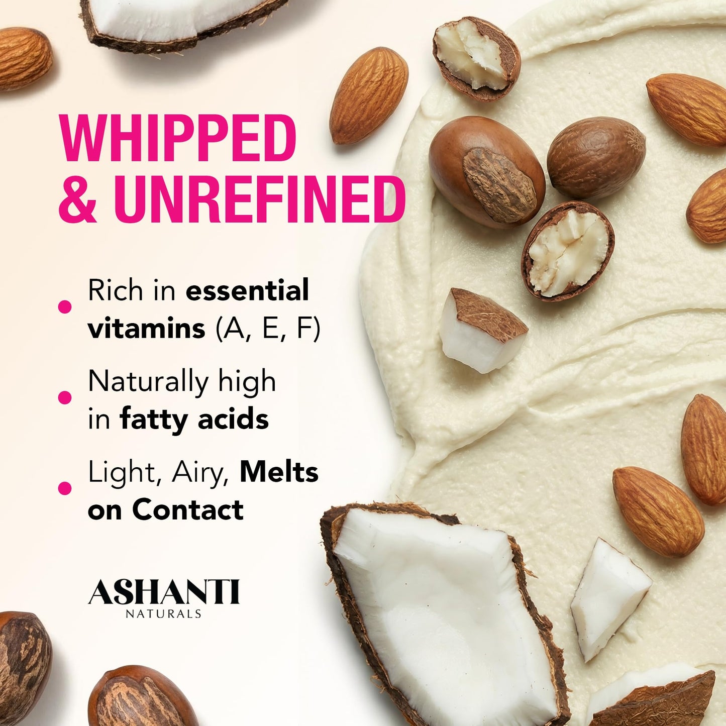 Ashanti Naturals Scented Whipped Shea Butter | African Body Butter for Men w/Coconut and Almond Oil (Blackjack Souffle, 8 oz)