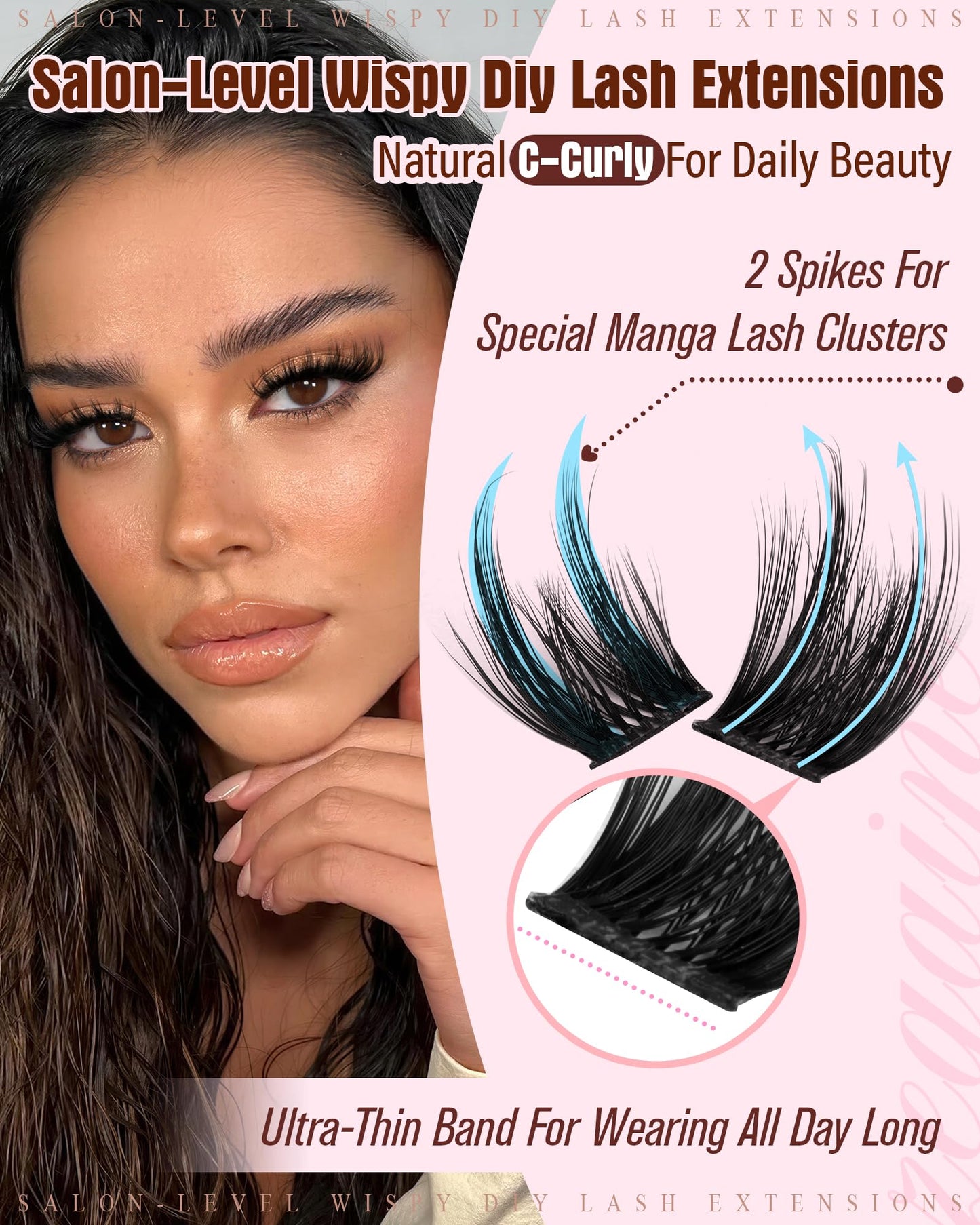 Cat Eye Lash Clusters With Spikes Manga Eyelash Clusters Wispy Cluster Eyelash Extensions C-Curly Left&Right Lash Clusters Anime Individual Lashes Beauty and Personal Care Zegaine