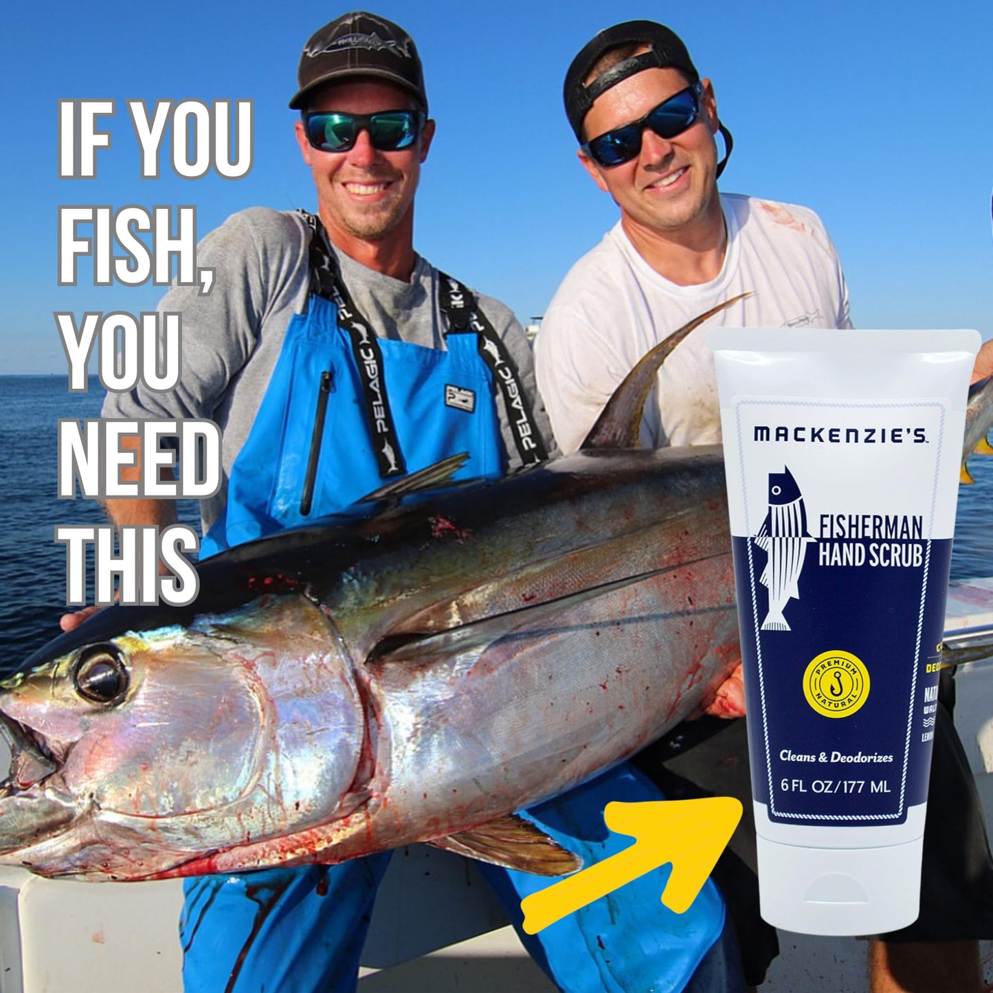 MacKenzie's Fisherman Hand Scrub - Father's Day - Gifts for Men - Gifts for Fisherman - Gifts for Cooks - Gifts for Gardeners - Hand Cleanser - Hand