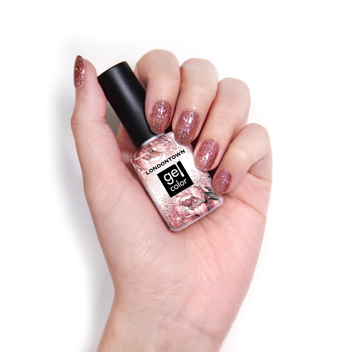 LONDONTOWN UV/LED Gel Nail Polish, Shimmery Glittery Pink, Rose All Day, 0.4 Fl Oz, Long Lasting, Chip Resistant High Shine Color Beauty & Personal Care LONDONTOWN