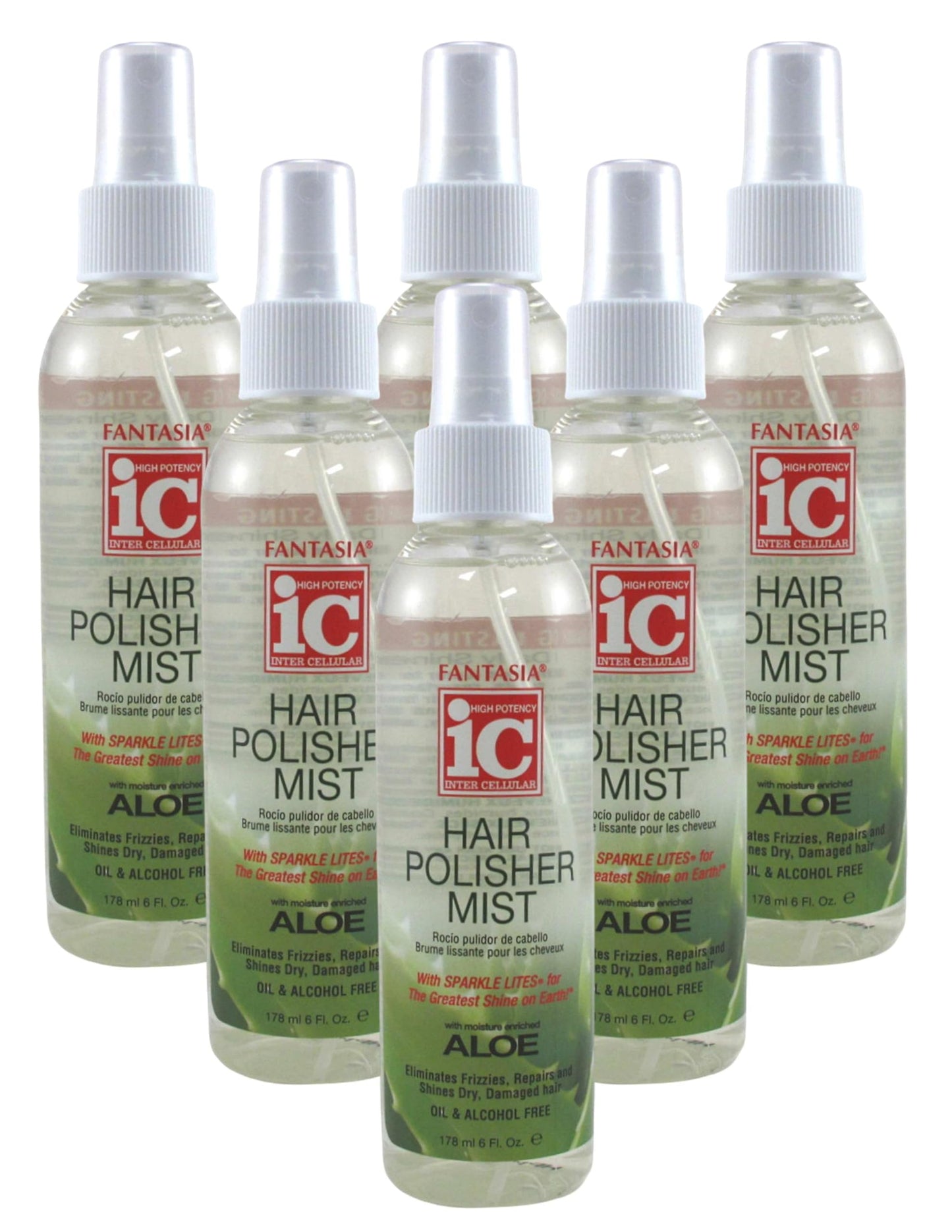 Fantasia Ic Hair Polisher Mist 6 Ounce Pump (177ml) (6 Pack)