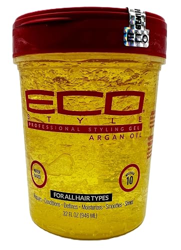 ECOCO EcoStyler Styling Gel, Moroccan Argan Oil, 32 oz (Pack of 3)