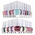 Nicole Miller Mini Nail Polish Set - Glossy, Vibrant Colors for Fingernails & Toenails, 2 Pack Trendy and Floral Collection