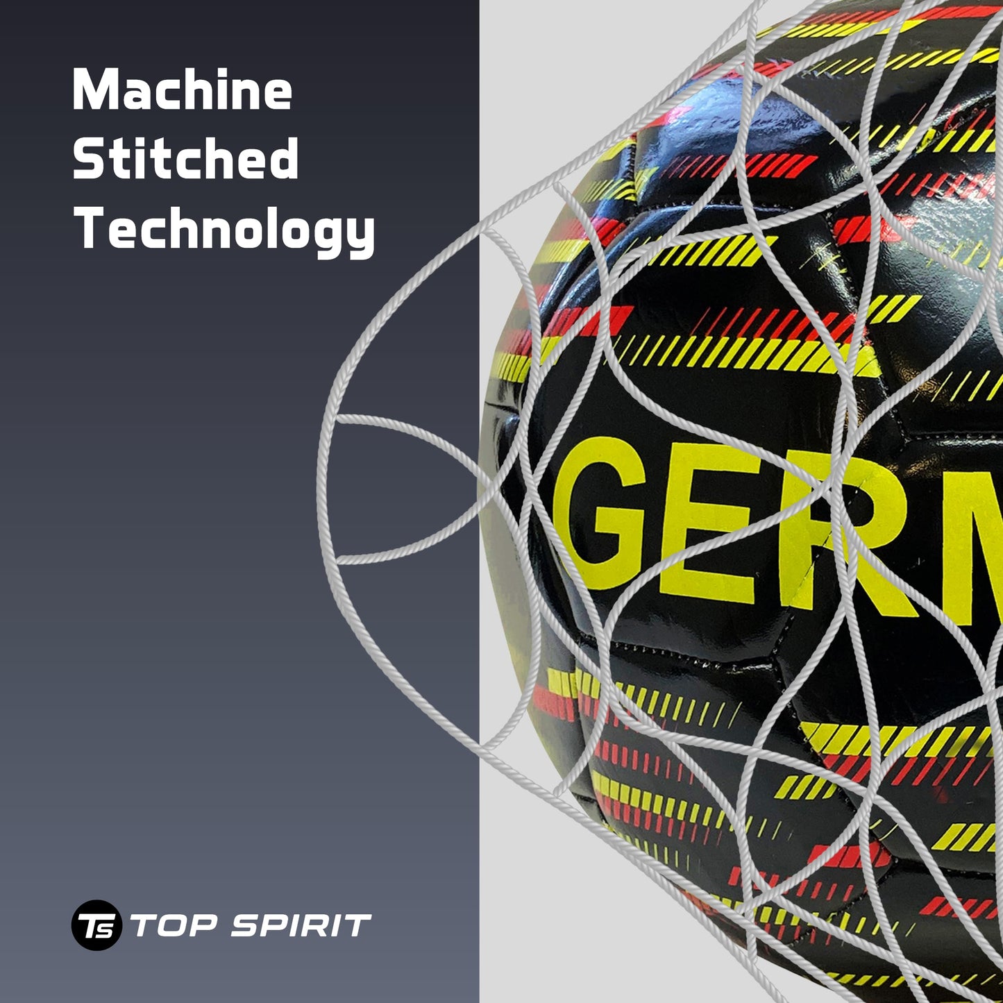 Top Spirit Size 5 Soccer Ball, Country Sports Training Futbol for Recreational Youth and Adult Soccer Players, Germany