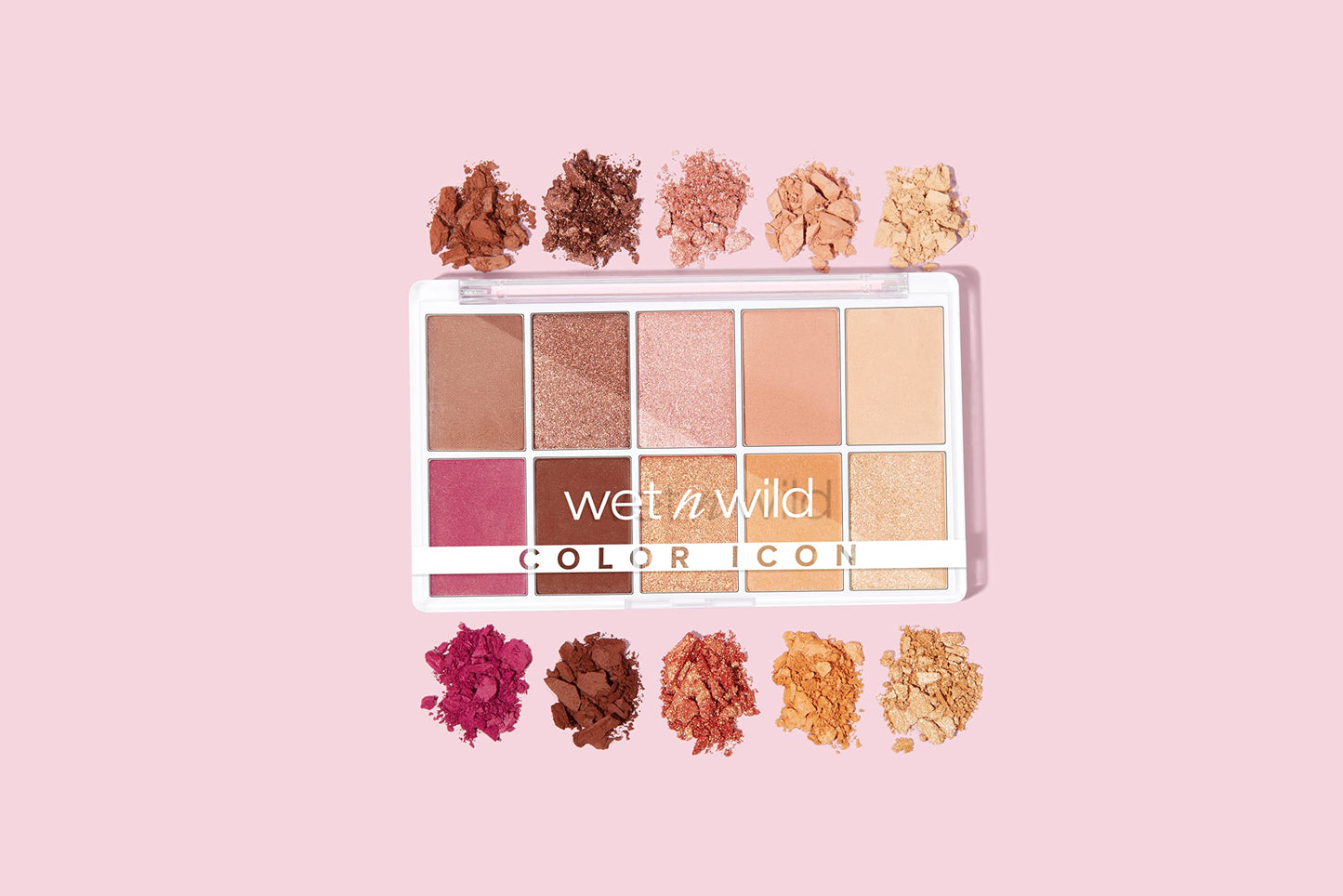wet n wild Color Icon 10-Pan Eyeshadow Makeup Palette, Long Lasting, Shimmer, Metallic, Glittery, Matte, Rich Smooth Pigment, Cruelty Free - Pink