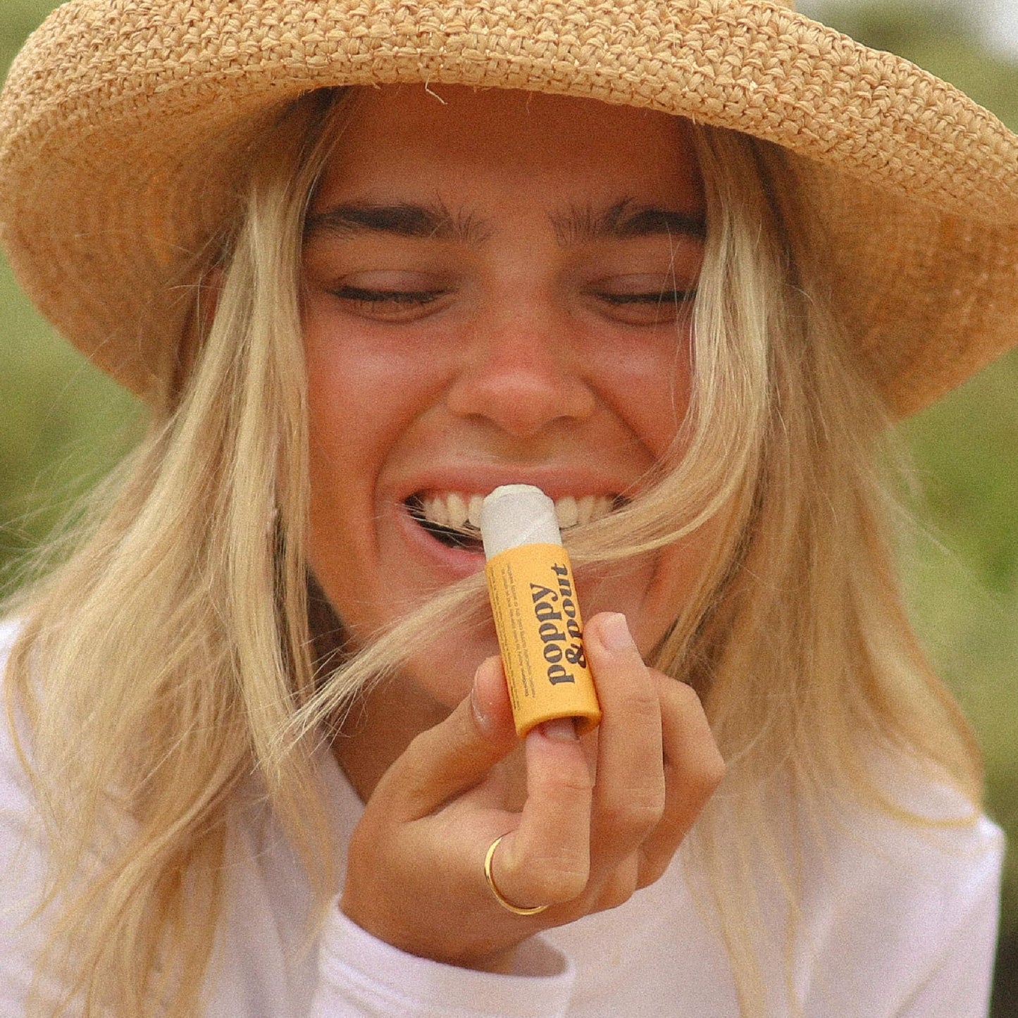 Poppy & Pout Lemon Bloom Jumbo Lip Balm | All Natural Lip Balms & Moisturizers | Hydrates with Beeswax, Vitamin E, Organic Coconut Oil | Cruelty-Free