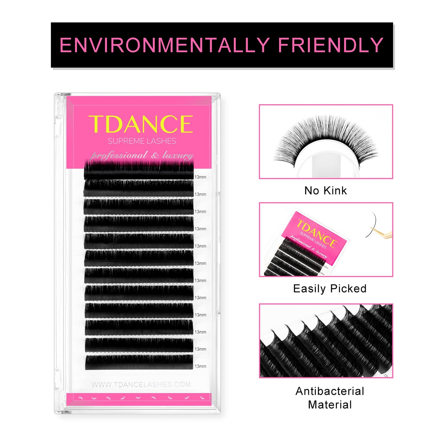 TDANCE Lash Extension Matte Black Eyelash Extension C CC D DD J B L Curl Volume & Classic Lash Extensions 0.03-0.18mm Thickness Professional Salon Beauty and Personal Care TDANCE