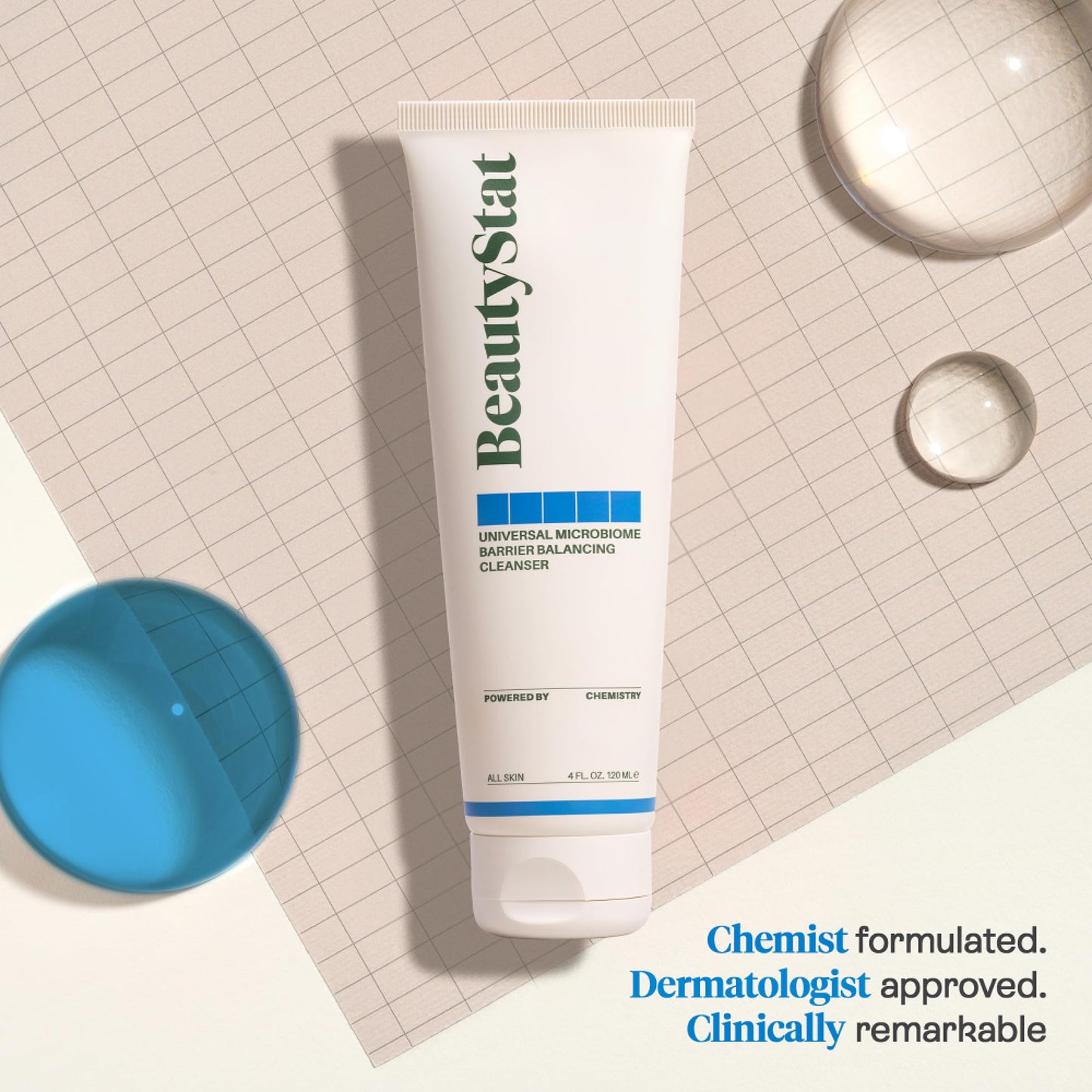 BeautyStat Universal Microbiome Barrier Repair Purifying Cleanser - Gentle Detoxifying Cleanser with Medical Grade MicroSilverBG to Protect Skin