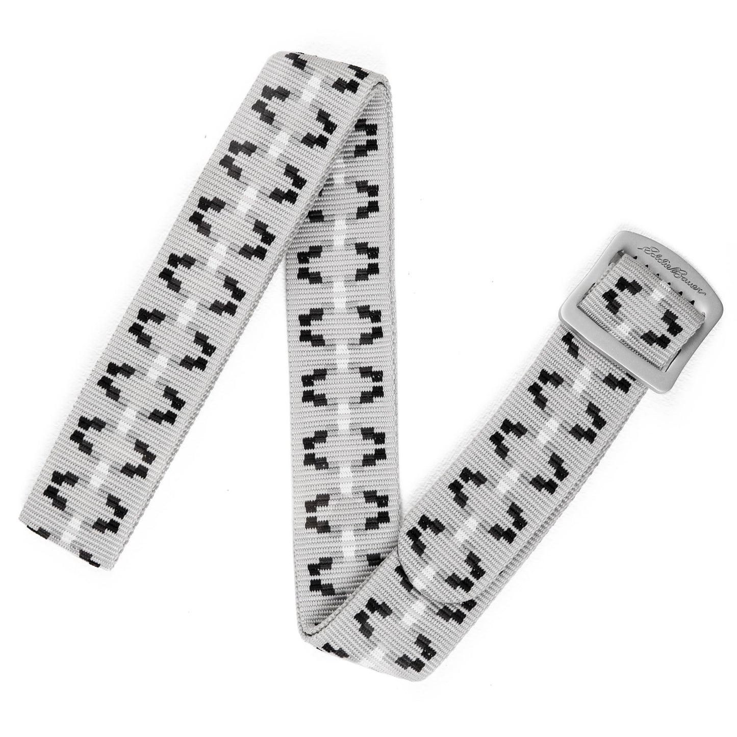 Eddie Bauer Cascade Webbing Belt with Engraved Metal Buckle - Silver - XL/2XL