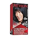 Revlon Permanent Hair Color, Permanent Hair Dye, Colorsilk with 100% Gray Coverage, Ammonia-Free, Keratin and Amino Acids, 12 Natural Blue Black, 4.4