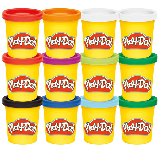 Play-Doh Jewel Colors Bulk 12-Pack of 4-Ounce Cans, Holiday Stocking Stuffers, Prizes & Party Favors, Kids Arts & Crafts, Preschool Toys, Ages 2+…