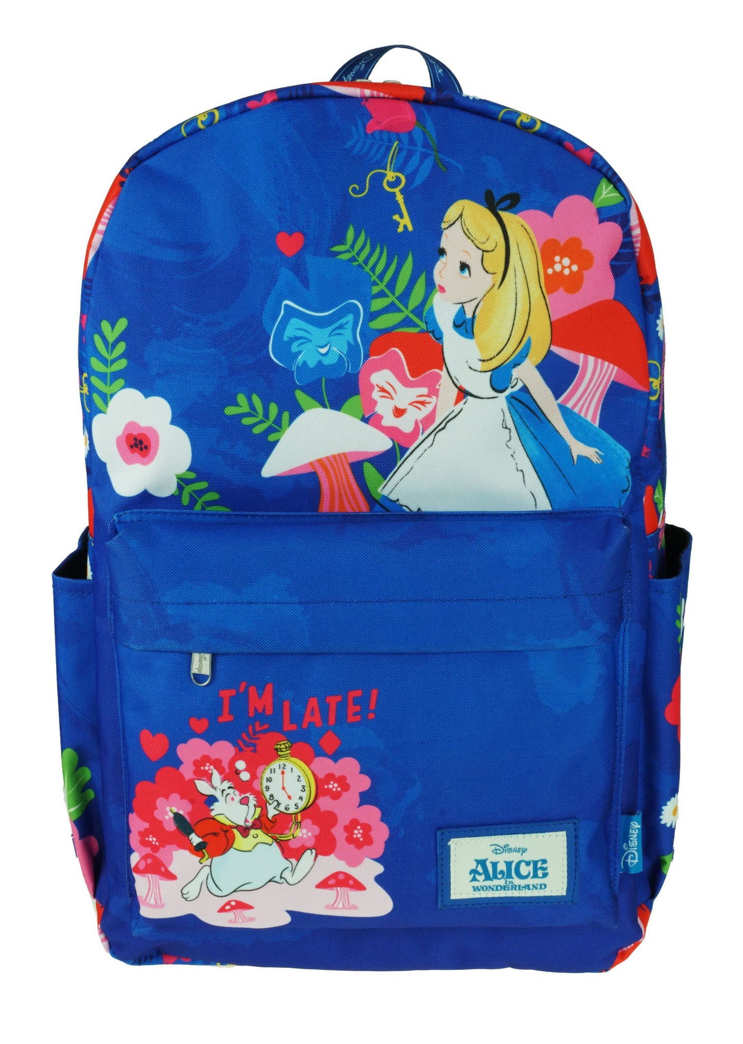 KBNL Classic Disney Alice in Wonderland Backpack with Laptop Compartment for School, Travel, and Work Multicolor A22207-ALICE