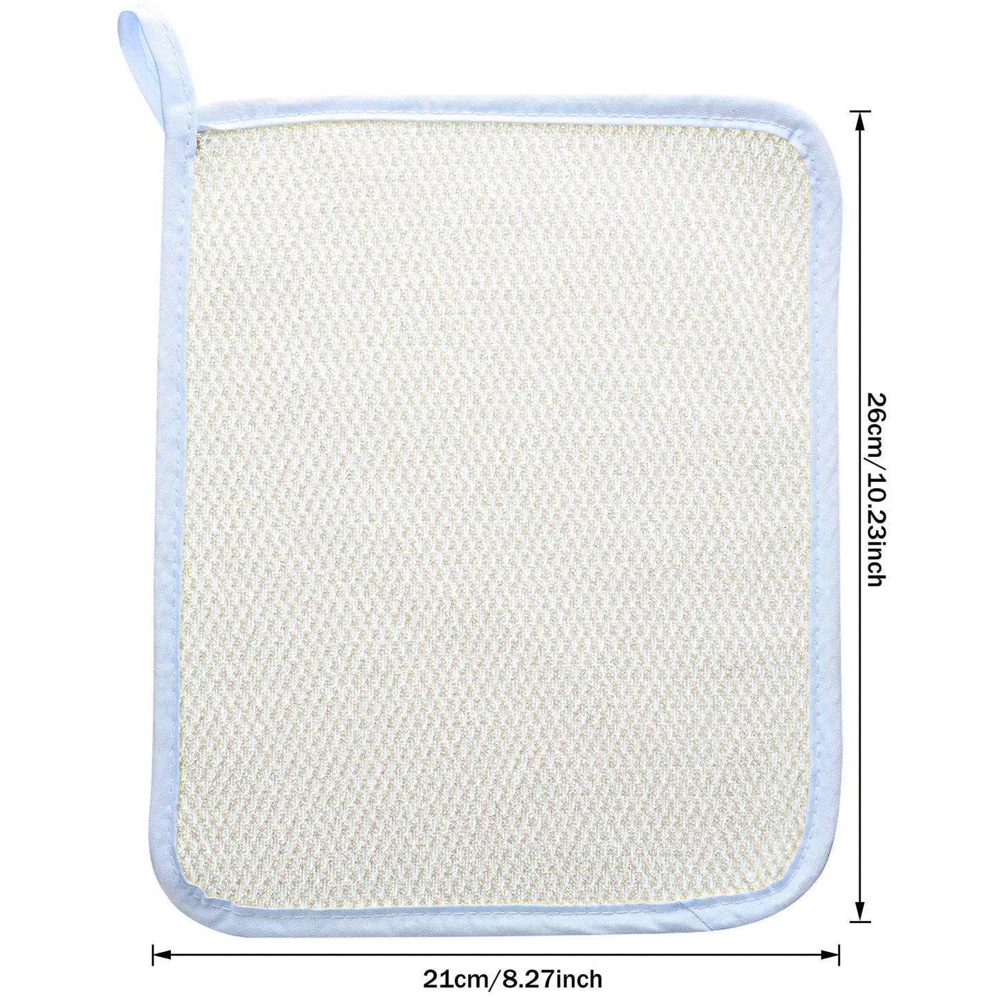 Blulu 5 Pcs Exfoliating Wash Cloth Face Body Towel Dual Sided Exfoliating Scrub Towel Weave Beauty Skin Washcloth Soft Home Massage Bath Cloth (5)