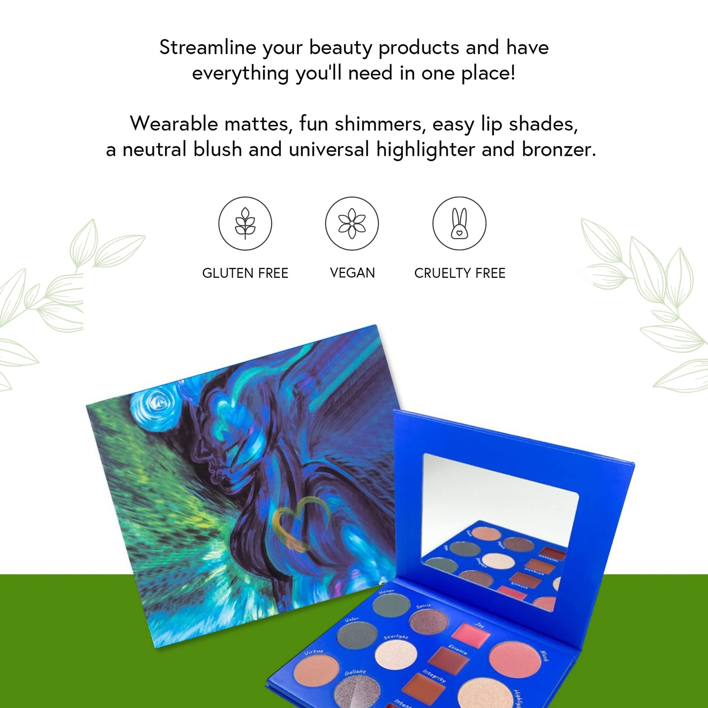 Honeybee Gardens 'Resilience' All In One Makeup Palette | Vegan | Gluten Free | Cruelty Free