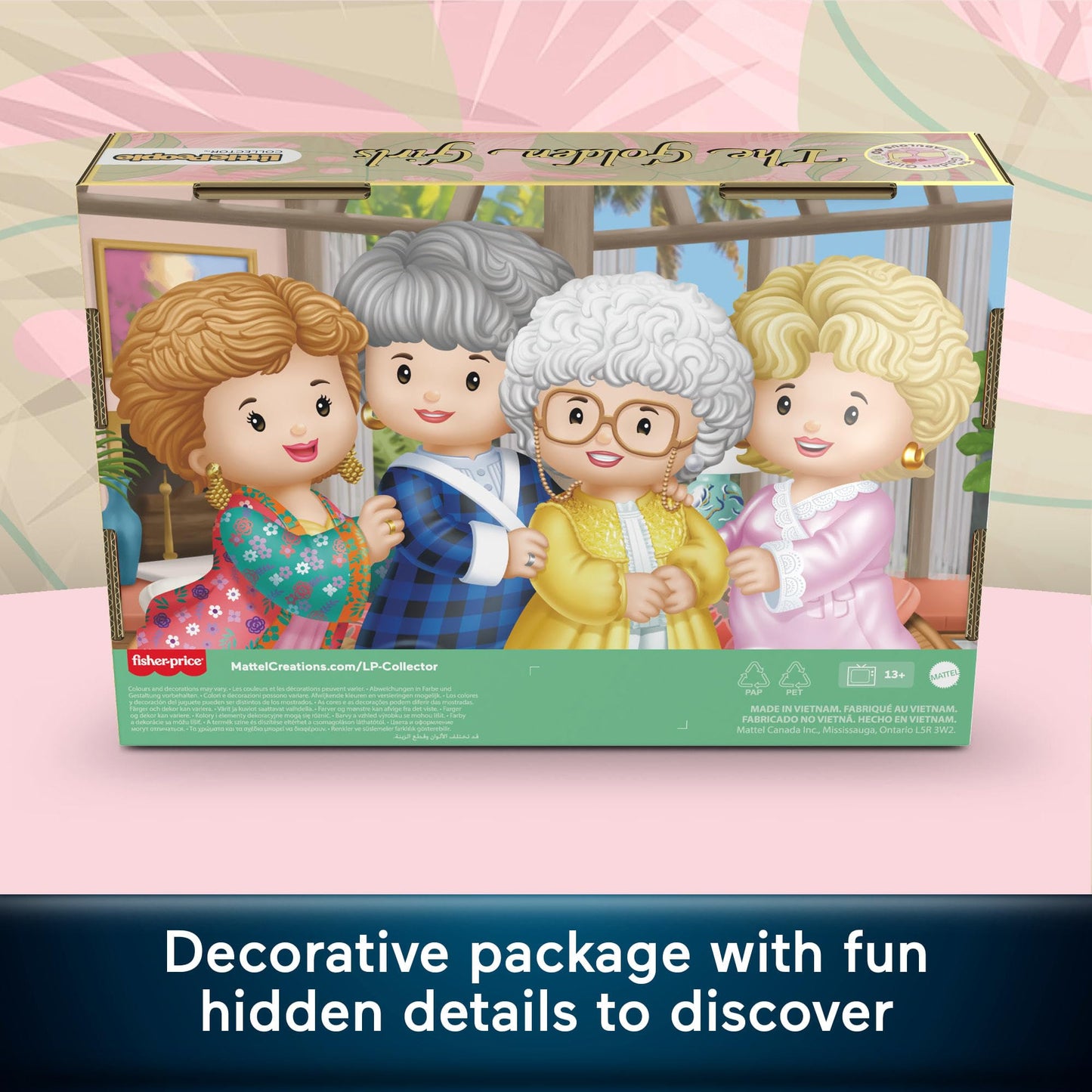 Little People Collector The Golden Girls – 40th Anniversary Late Night Cheesecake Figure Set in Display Gift Box for Fans & Adults